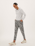 Jersey Printed Relaxed Tapered Trousers