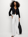 Pure Linen Palazzo Trousers