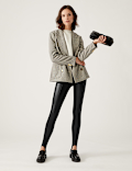 Leather Look Stirrup Leggings