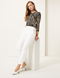 Cotton Rich Slim Fit 7/8 Trousers