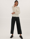 Jersey Wide Leg 7/8 Trousers