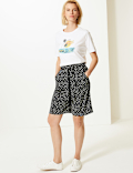 Polka Dot High Waist Tailored Shorts