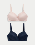 2pk Maternity Lace Trim Nursing Bras