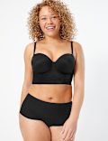 Longline Low Back Padded Strapless Bra A-DD