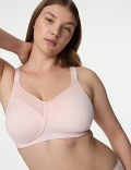 Cotton & Lace Non Wired Total Support Bra