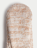 Faux Fur Cable Knit Slipper Socks