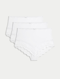 3pk Lace Trim Full Briefs