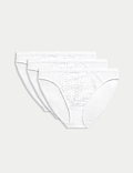 3pk Amelia Lace High Leg Knickers