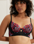 Isabella Embroidered Wired Balcony Bra A-E