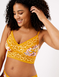 Tropical Print Triangle Bralette