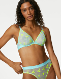 Emilia Embroidered Wired Plunge Bra