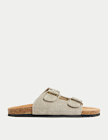 Suede Slip-On Sandals