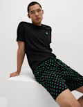 Pure Cotton Shamrock Print Pyjama Set