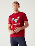 Pure Cotton Moose Print Loungewear Top