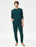 Pure Cotton Waffle Jogger Bottoms
