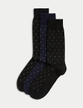 3pk Polka Dot Merino Wool Socks