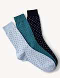 3pk Spot Modal Pima Cotton Socks