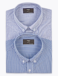 2 Pack Striped Short Sleeve Shirts