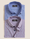 2 Pack Regular Fit Cotton Blend Shirts