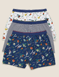 3pk Pure Cotton Jersey Hawaiian Boxers
