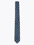 Skinny Lemon Print Tie