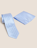 Spotted Tie & Pocket Square Set