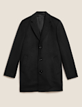 Wool Blend Revere Overcoat