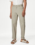 Regular Fit Linen Blend Stretch Chinos