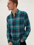 Pure Cotton Flannel Check Shirt