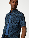 Easy Iron Pure Cotton Print Oxford Shirt