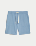 Pure Cotton Drawstring Jersey Shorts