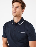 Premium Cotton Contrast Tipping Polo