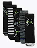 5 Pack of Cotton Space Socks