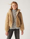 Faux Fur Hooded Bomber