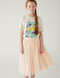 Midi Tulle Glitter Skirt