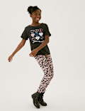 Cotton Rich Zebra Print Leggings (6-16 Yrs)