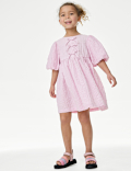 Pure Cotton Bow Dress (2-8 Yrs)