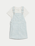 2pc Denim Pinafore Outfit (2-8 Yrs)