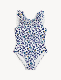 Leopard Print Frill Swimsuit