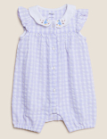 Pure Cotton Gingham Romper (0 - 3 Yrs)