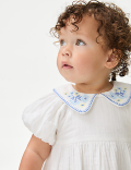 2pc Pure Cotton Embroidered Outfit (0-3 Yrs)