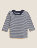 Pure Cotton Striped Long Sleeve Top