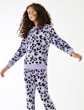 Velour Leopard Lounge Pyjama Set