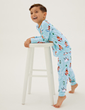 Pure Cotton Gingerbread Men Pyjamas (12 Mths - 7 Yrs)