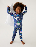 Pure Cotton Glow in the Dark Dinosaur Pyjamas (1-8 Yrs)