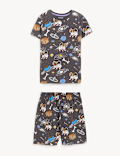Cotton Rich Space Dog Short Pyjama Set