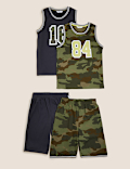 2pk Pure Cotton Basketball Pyjama Sets (6-16 Yrs)