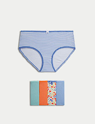 5pk Cotton Lycra&trade; High Rise Shorts