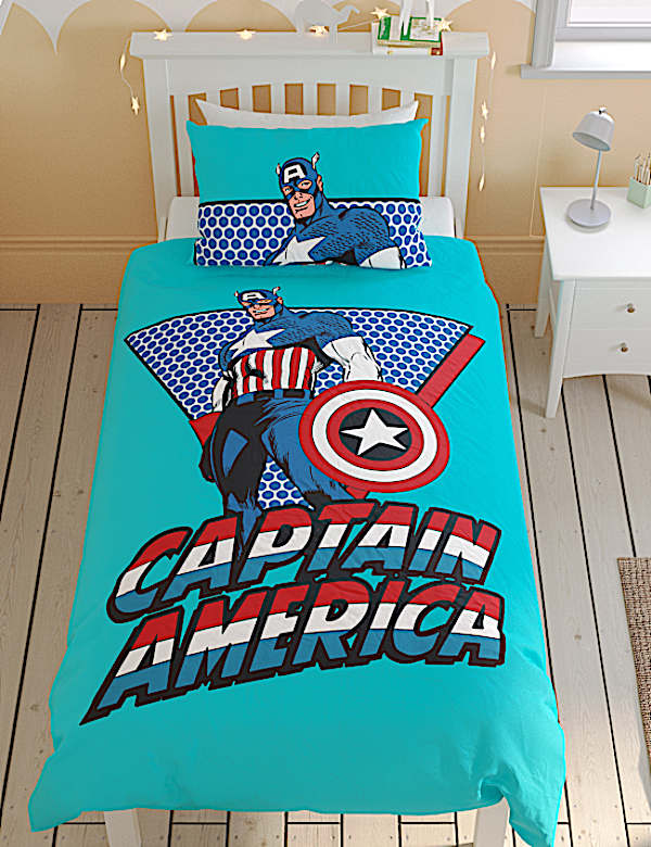 Captain America™ Cotton Blend Bedding Set