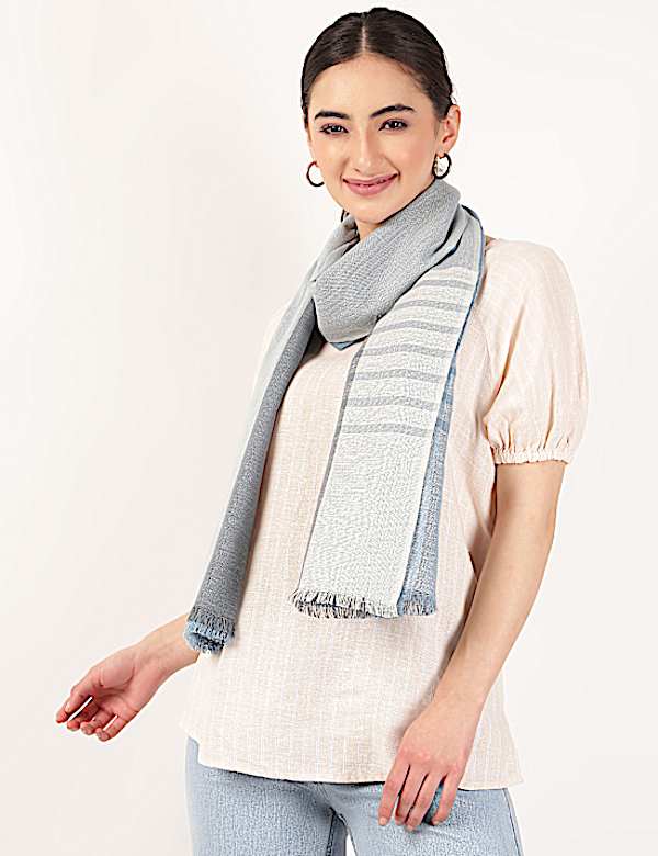 Cotton Mix Stripes Stoles